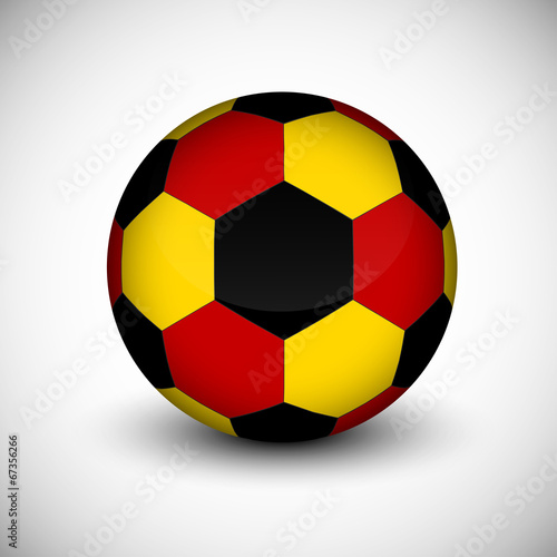 Soccer ball with Germany flag isolated