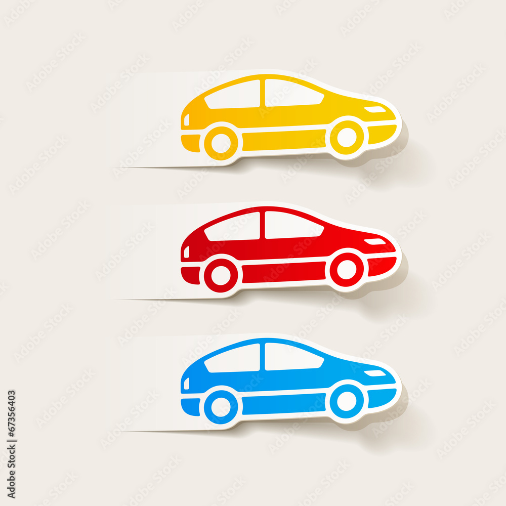 realistic design element: car realistic design element: car