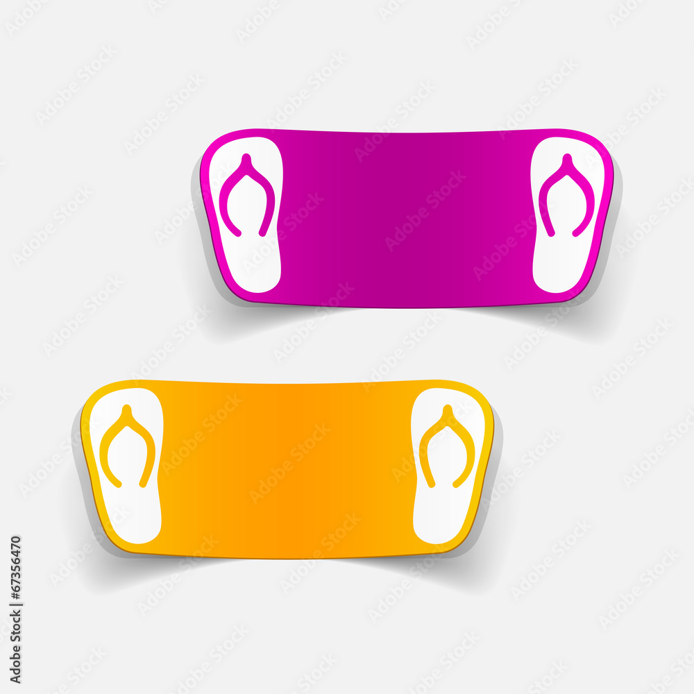 realistic design element: slippers realistic design element: slippers