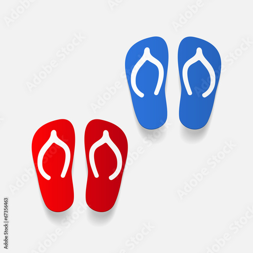 realistic design element: slippers