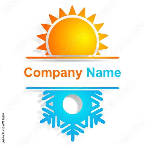 logo climatisation chauffage , air conditionné