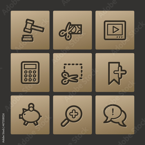 Shopping web icons, buttons set