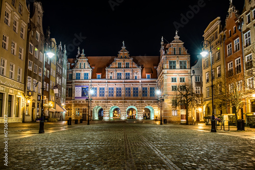 Gdańsk stare miasto nocą