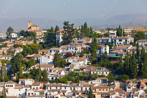 View of the Arab quarter at sunrise, Granada, Spain © Shchipkova Elena