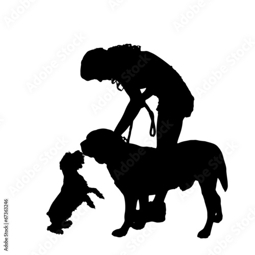 Vector silhouette of people.