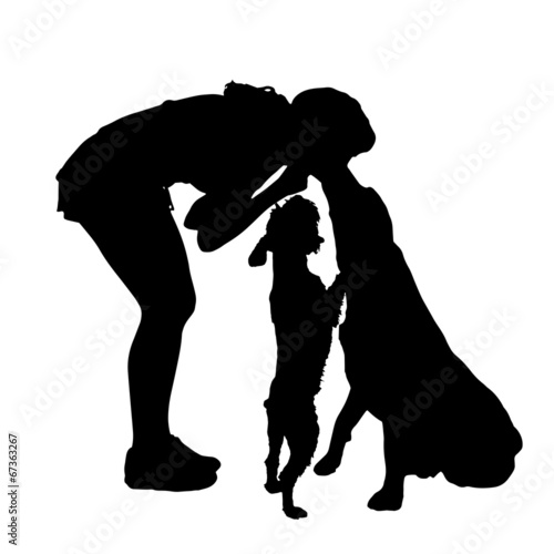 Vector silhouette of people.