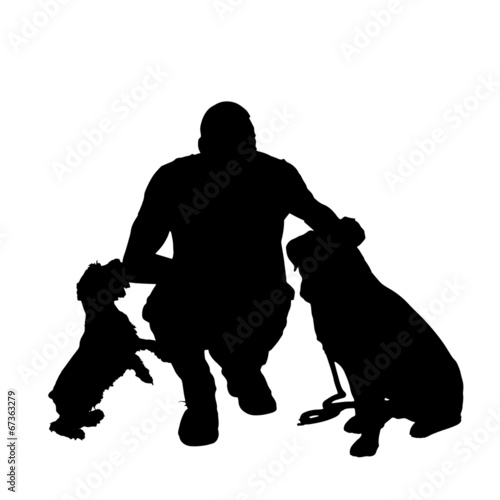 Vector silhouette of people.