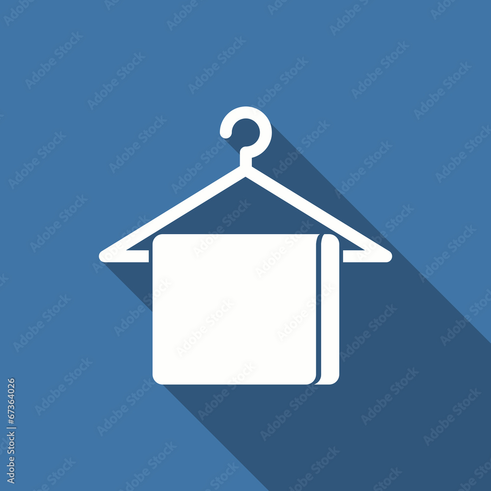 towel icon with long shadow