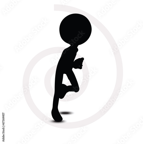 3d man in running pose