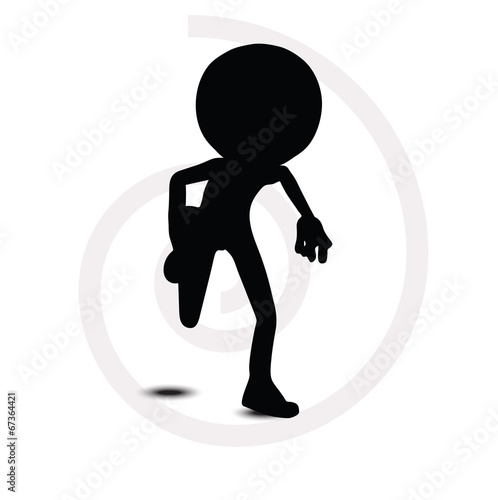 3d man in running pose