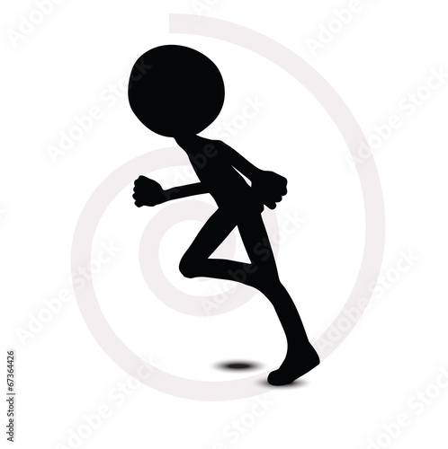 3d man in running pose