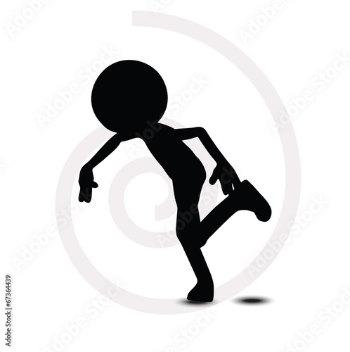 3d man in running pose