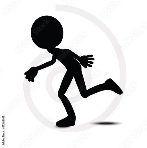 3d man in running pose