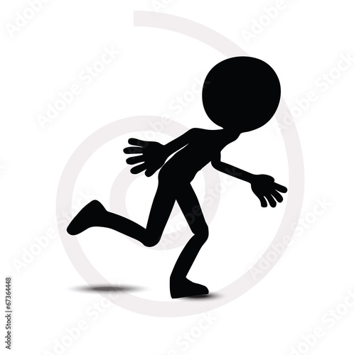 3d man in running pose