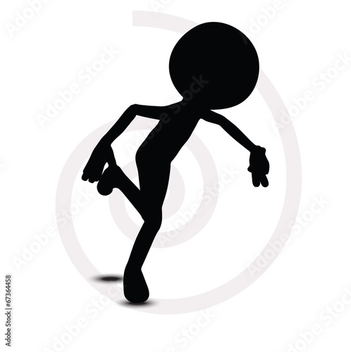 3d man in running pose