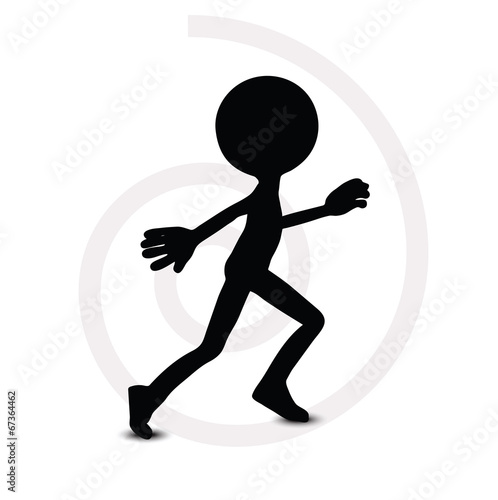 3d man in running pose