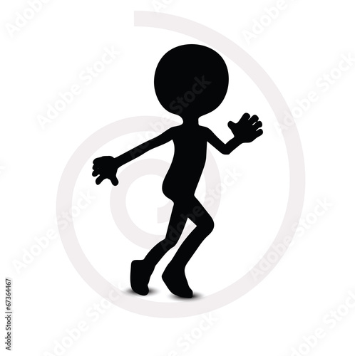 3d man in running pose