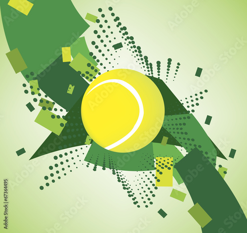 Green tennis court