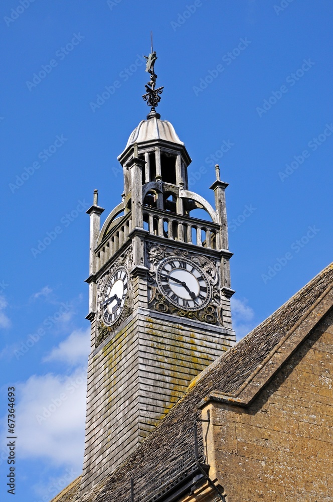 Redesdale Hall decorative clock tower, Moreton-in-Marsh Redesdale Hall decorative clock tower, Moreton-in-Marsh