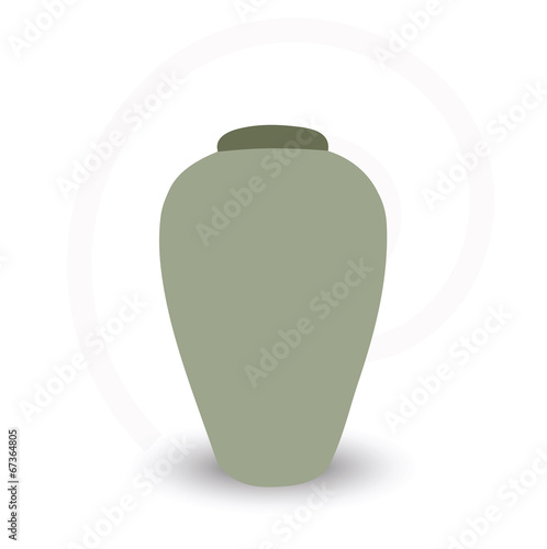 green vase