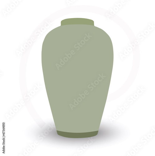 green vase