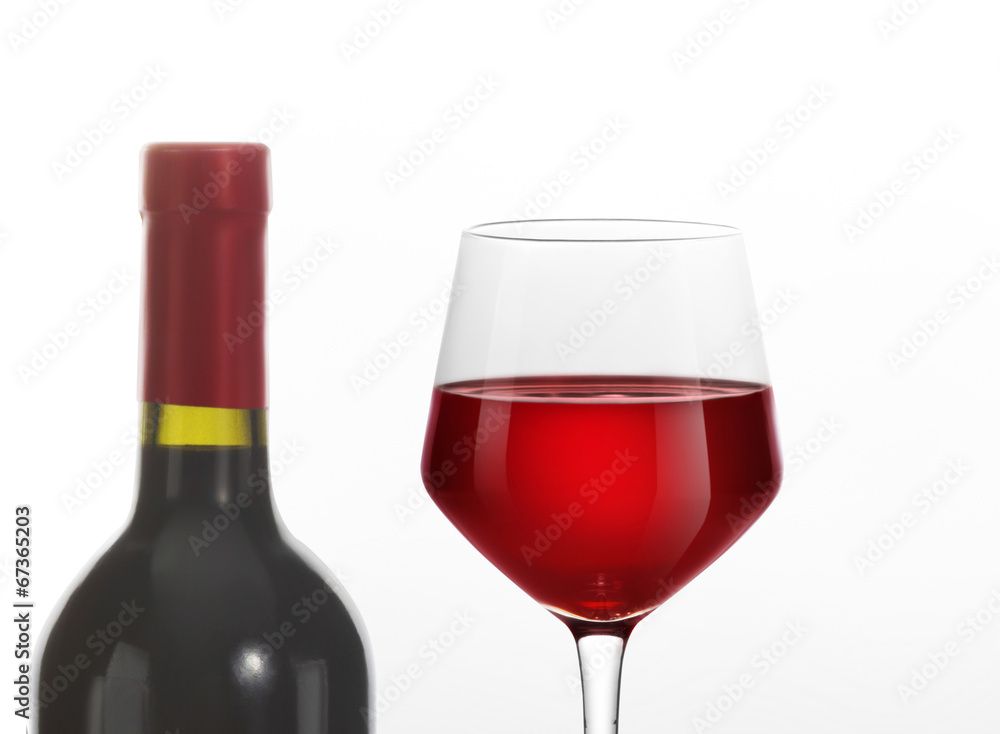 Red Wine bottle and glass Red Wine bottle and glass