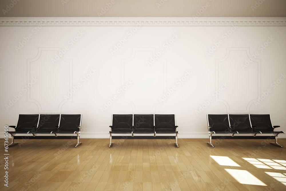 Naklejka premium 3D Wartezimmer