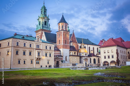 historic castle in the old city of Krakow