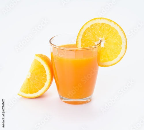 orange juice with slice
