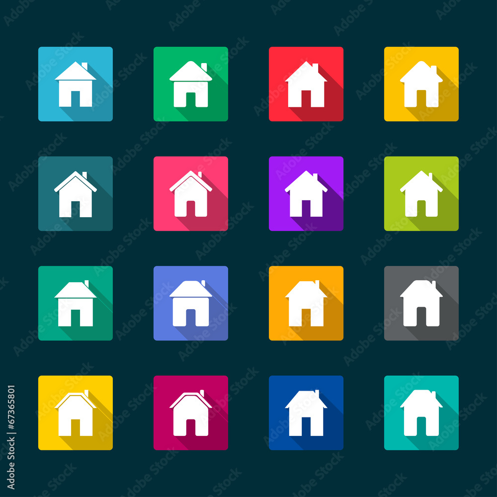 Set of houses icons, vector illustration Set of houses icons, vector illustration