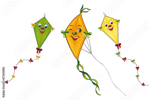 Papierdrachen Set Sammlung Kollektion