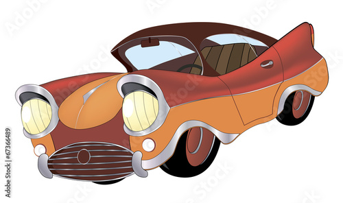 a red toy car cartoon