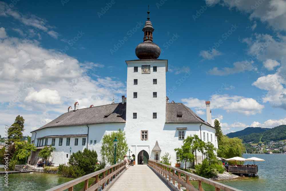 Castle on Traunsee lake Castle on Traunsee lake