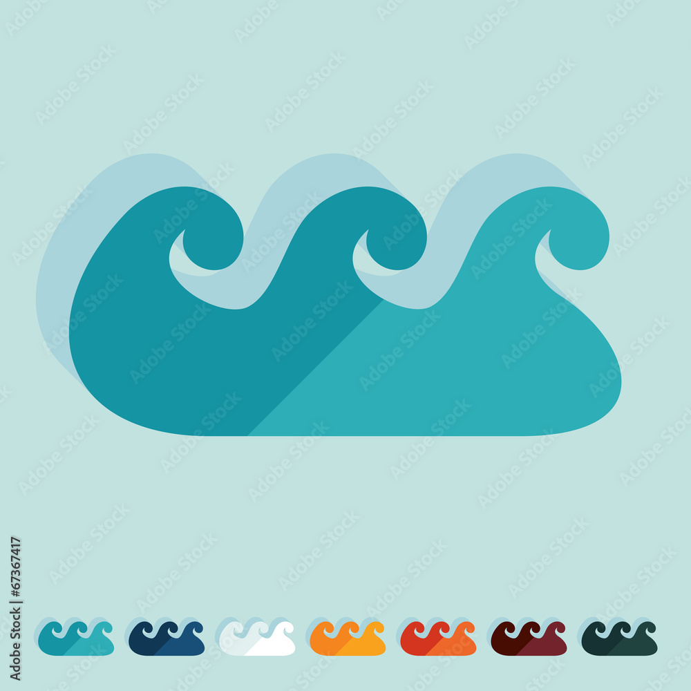 Flat design: wave Flat design: wave