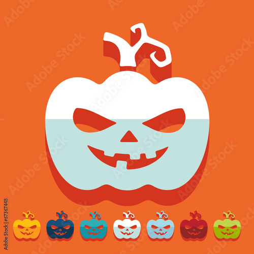 Flat design: pumpkin