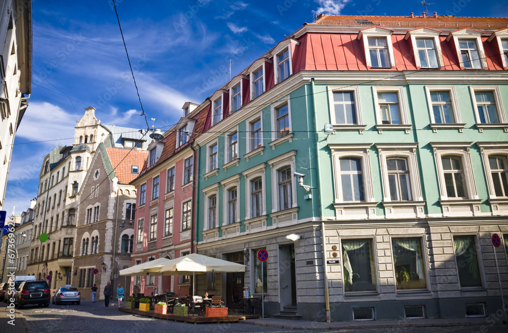 Fototapeta premium Riga and old town, Latvia