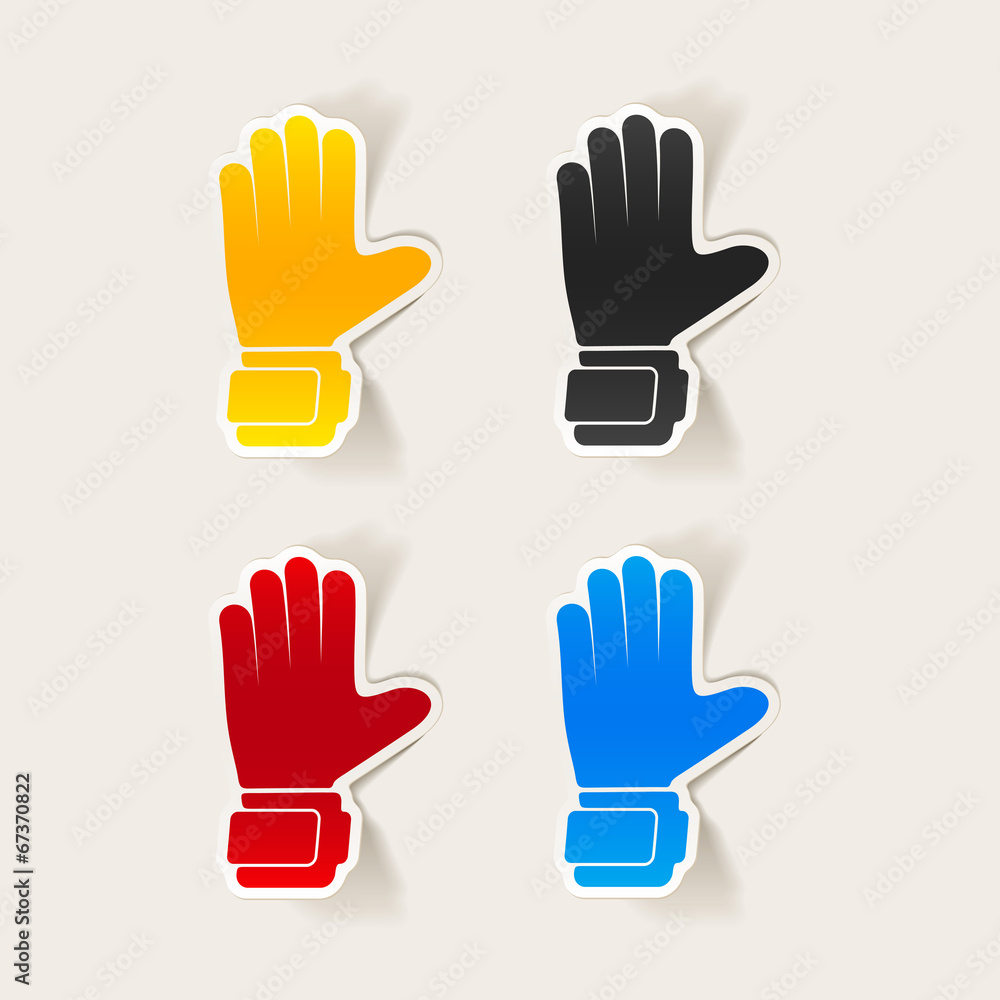 realistic design element: gloves realistic design element: gloves