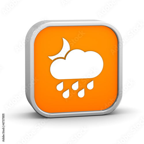 Cloudy at night with considerable amount of rain sign photo