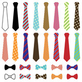 Set of Vector Ties and Bow Ties