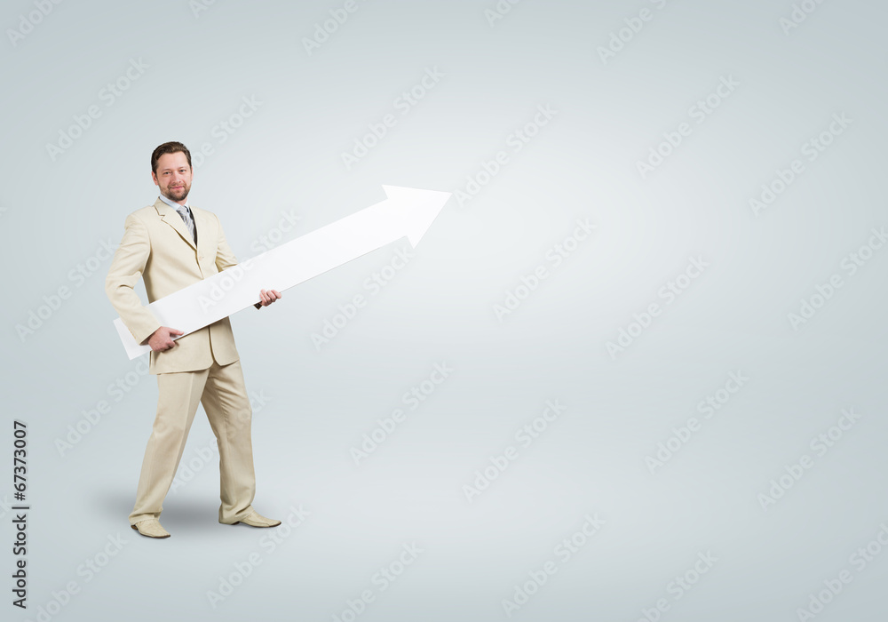 Businessman with arrow Businessman with arrow