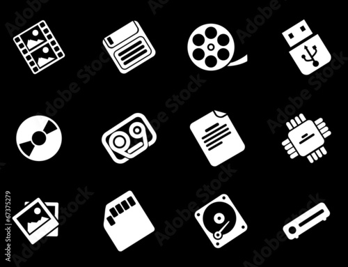 information carriers icons