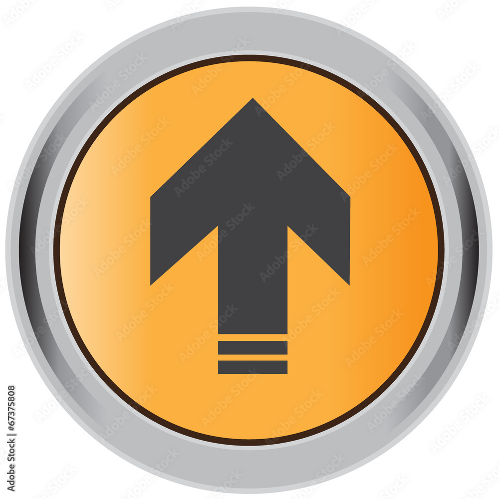 Up arrow ican, badge, sign