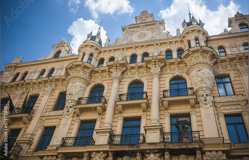 in the art nouveau district of the latvian capital Riga.