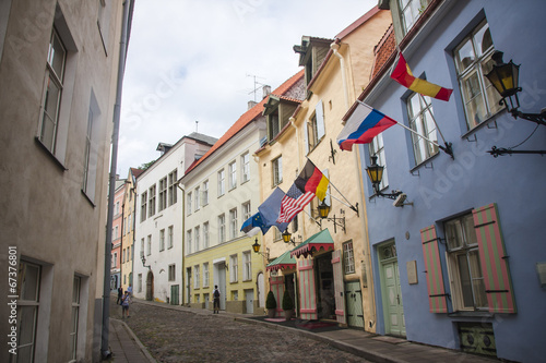 Street in old town. Tallinn, Estonia