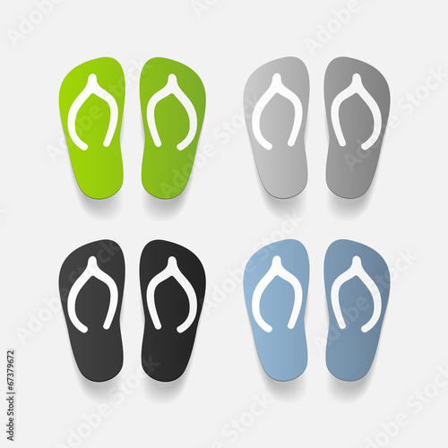 realistic design element: slippers