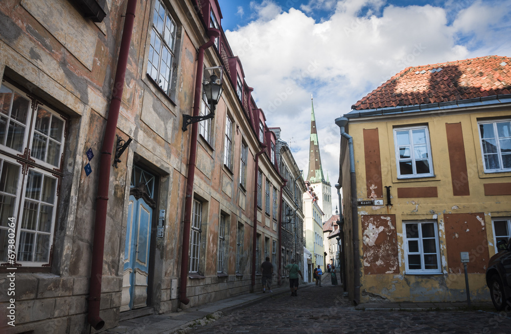 Old Street of Tallinn Estonia