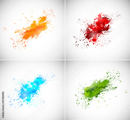 Set of grunge backgrounds