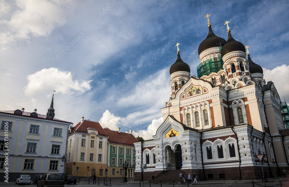 View of Alexander Nevsky Cathedral in Tallin, Estonia