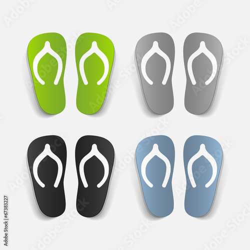 realistic design element: slippers