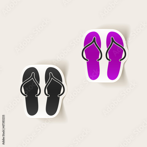 realistic design element: slippers